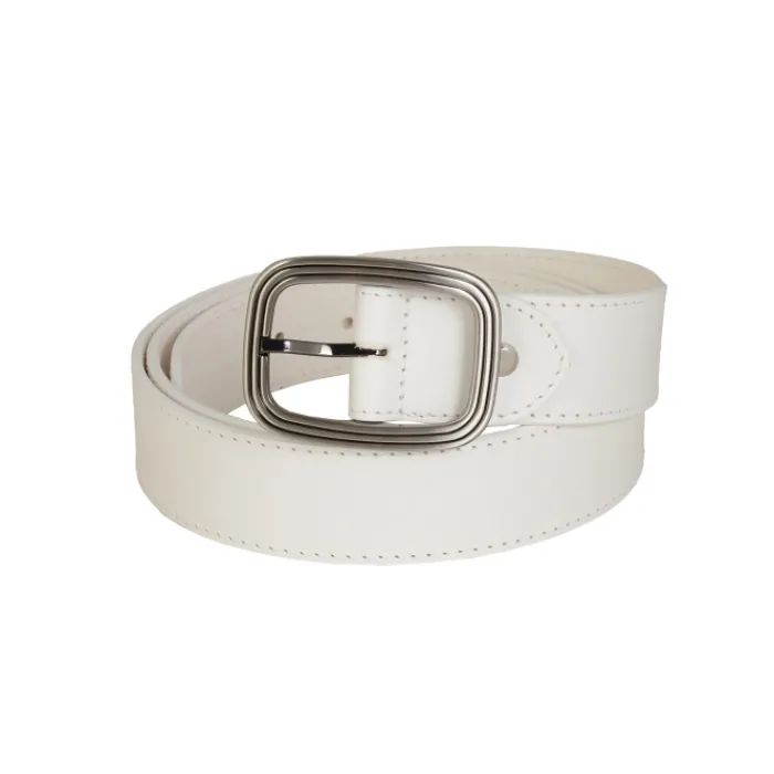 Frandi Ceinture blanche 35 mm>Femme Ceinture Cuir Femme