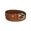 Frandi Ceinture cuir - Ceinture cuir fine capuccino ->Femme Ceinture Cuir Femme