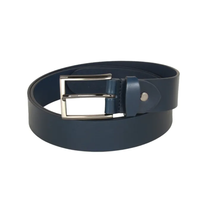 Frandi Ceinture homme marine en cuir luxe->Homme Ceinture En Cuir