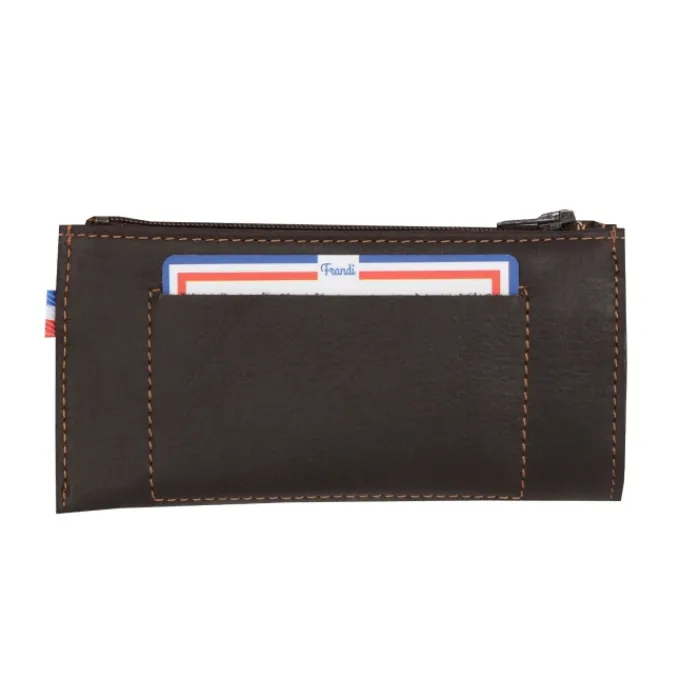 Frandi Etui clef cuir marron foncé ->Homme Etui Cuir