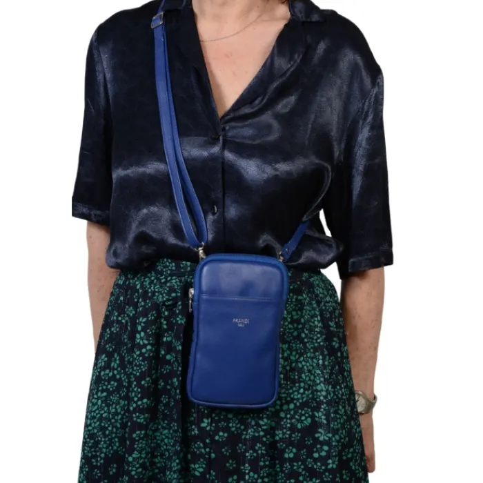 Frandi Etui téléphone en cuir lisse>Femme Sac Cuir