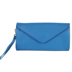 Frandi Pochette cuir bleu ->Femme Pochette Cuir