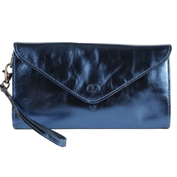Frandi Pochette cuir bleu ->Femme Pochette Cuir