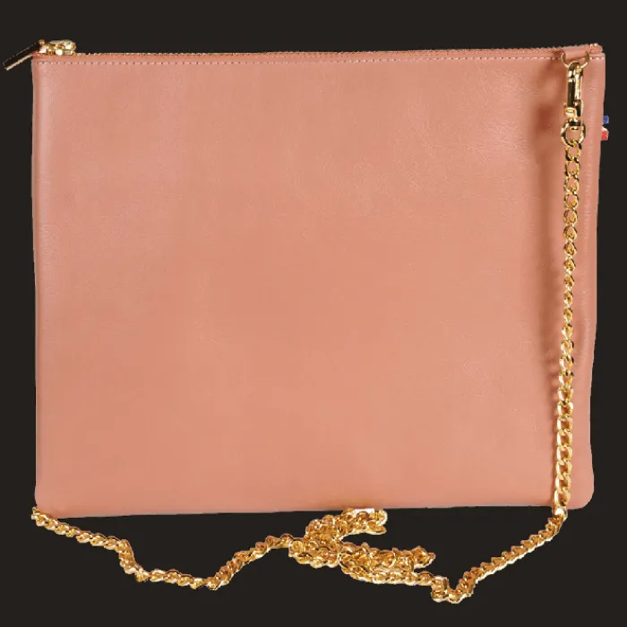 Frandi Pochette femme cuir avec chaîne ->Femme Pochette Cuir