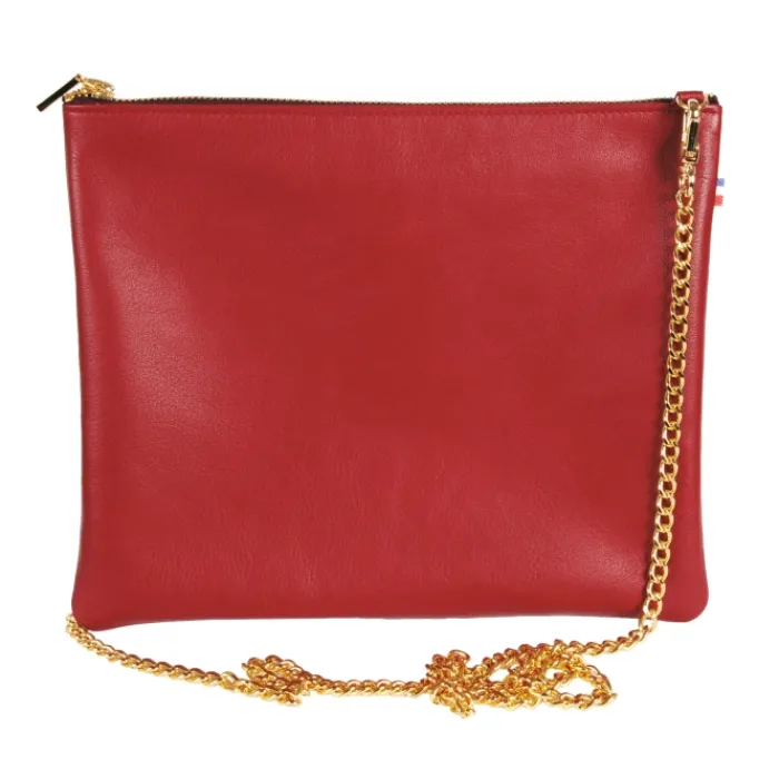 Frandi Pochette femme cuir avec chaîne ->Femme Pochette Cuir