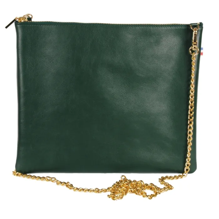 Frandi Pochette femme cuir avec chaîne ->Femme Pochette Cuir