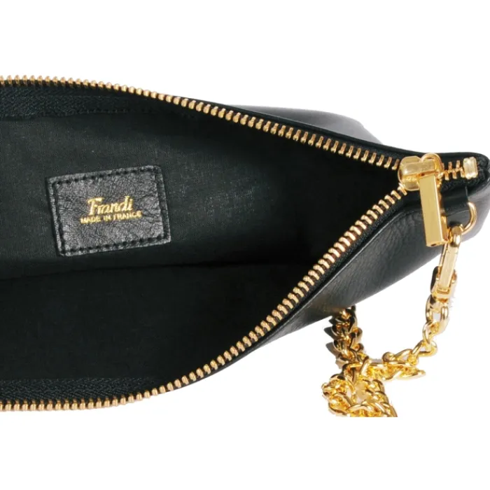 Frandi Pochette femme cuir avec chaîne ->Femme Pochette Cuir