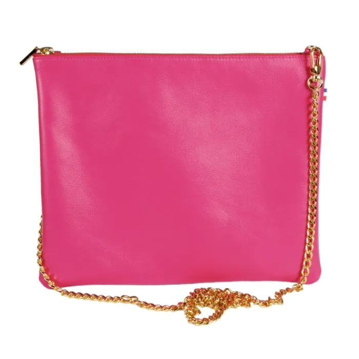 Frandi Pochette femme cuir avec chaîne ->Femme Pochette Cuir