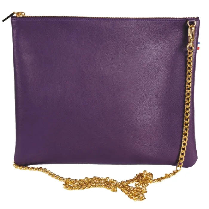 Frandi Pochette femme cuir avec chaîne ->Femme Pochette Cuir