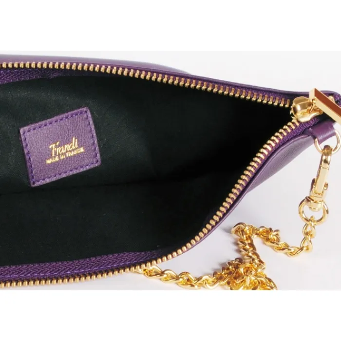 Frandi Pochette femme cuir avec chaîne ->Femme Pochette Cuir