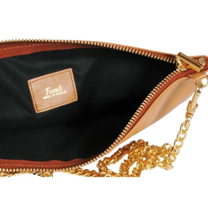 Frandi Pochette femme cuir avec chaîne ->Femme Pochette Cuir