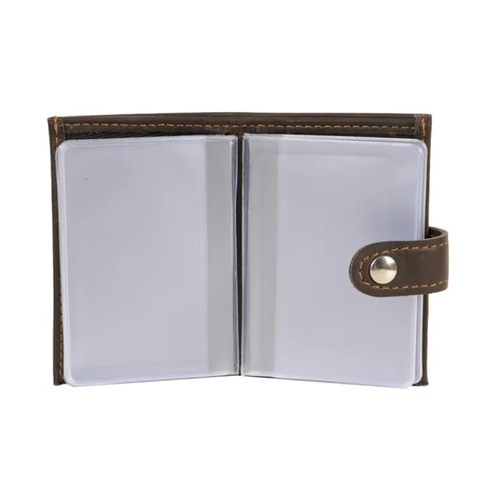Frandi Porte carte cuir noir ou marron foncé ->Homme Porte-Carte Cuir