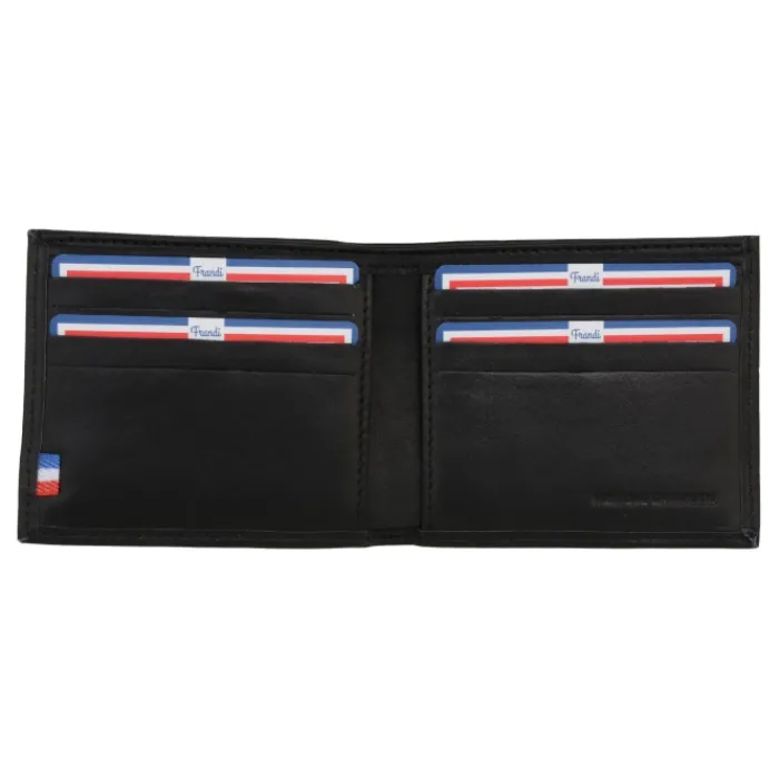 Frandi Porte carte homme cuir noir ->Homme Porte-Carte Cuir