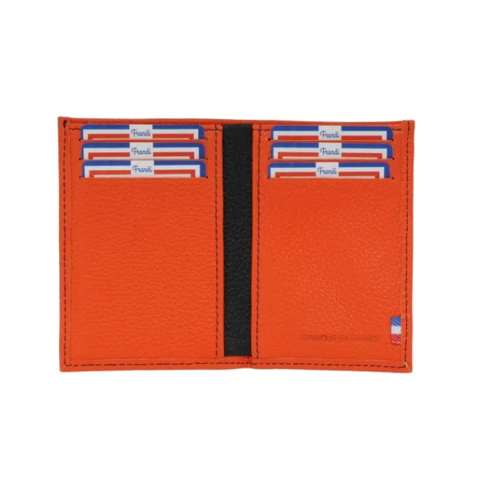 Frandi Porte carte homme en cuir bicolore ->Femme Porte-Carte Cuir | Porte-Carte Cuir