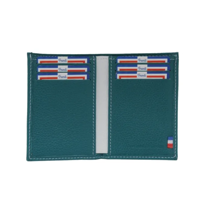 Frandi Porte carte homme en cuir bicolore ->Femme Porte-Carte Cuir | Porte-Carte Cuir