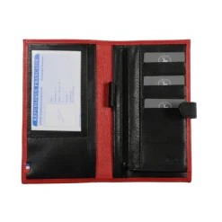 Frandi Porte chéquier cuir bicolore -><noscript><img width=
