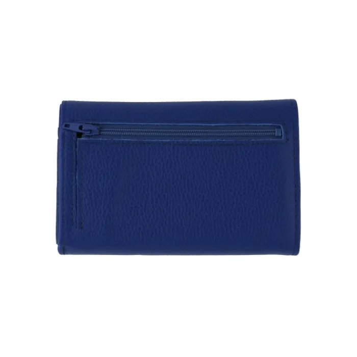 Frandi Porte monnaie femme fermoir en cuir noir - 657>Femme Porte-Monnaie Cuir