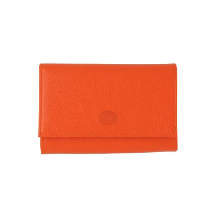 Frandi Porte monnaie femme fermoir en cuir noir - 657>Femme Porte-Monnaie Cuir