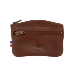 Frandi Porte monnaie fermeture zippée cuir noir 5204><noscript><img width=