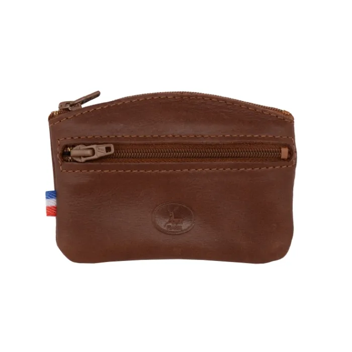 Frandi Porte monnaie fermeture zippée cuir noir 5204>Homme Porte-Monnaie Cuir