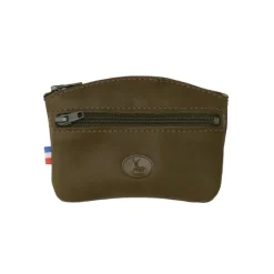 Frandi Porte monnaie fermeture zippée cuir noir 5204><noscript><img width=