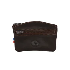 Frandi Porte monnaie fermeture zippée cuir noir 5204><noscript><img width=