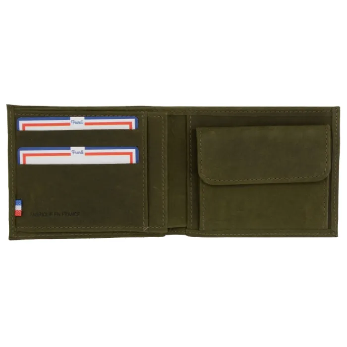 Frandi Portefeuille anti rfid en cuir vintage - 1930>Homme Portefeuille Anti Rfid Cuir