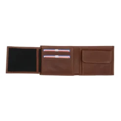 Frandi Portefeuille avec double poche billet ->Homme Portefeuille Cuir