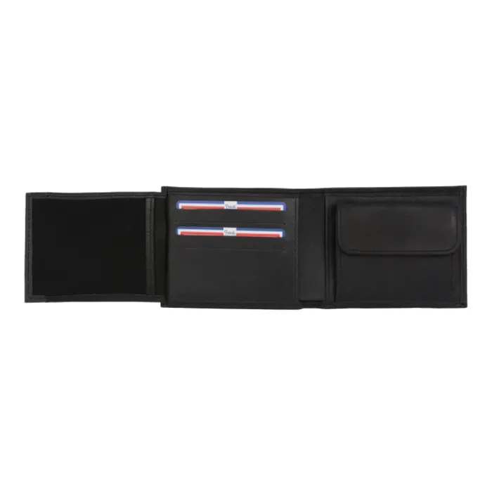 Frandi Portefeuille avec double poche billet ->Homme Portefeuille Cuir