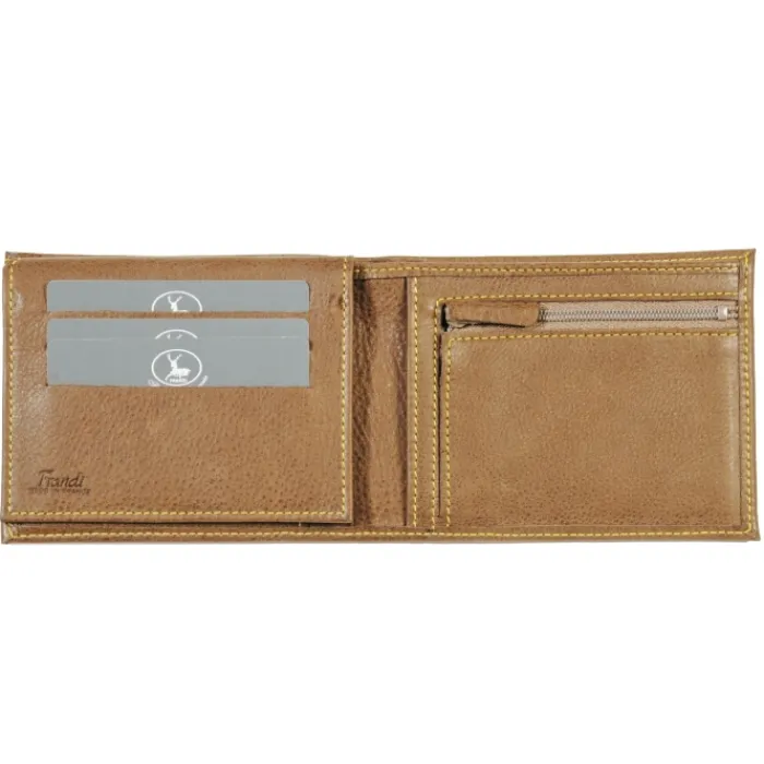 Frandi Portefeuille avec rabat en cuir ->Homme Portefeuille Cuir
