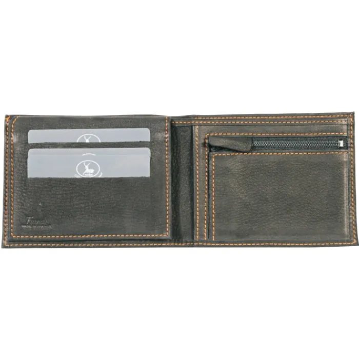 Frandi Portefeuille avec rabat en cuir ->Homme Portefeuille Cuir