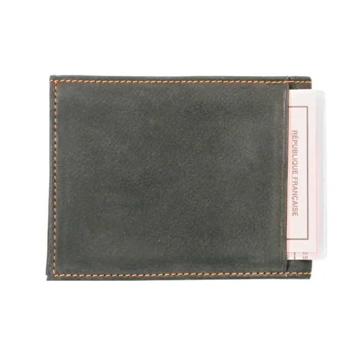 Frandi Portefeuille avec rabat en cuir ->Homme Portefeuille Cuir
