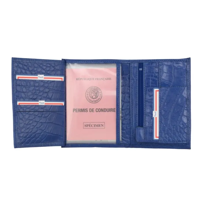 Frandi Portefeuille croco 14 cm>Homme Portefeuille Cuir