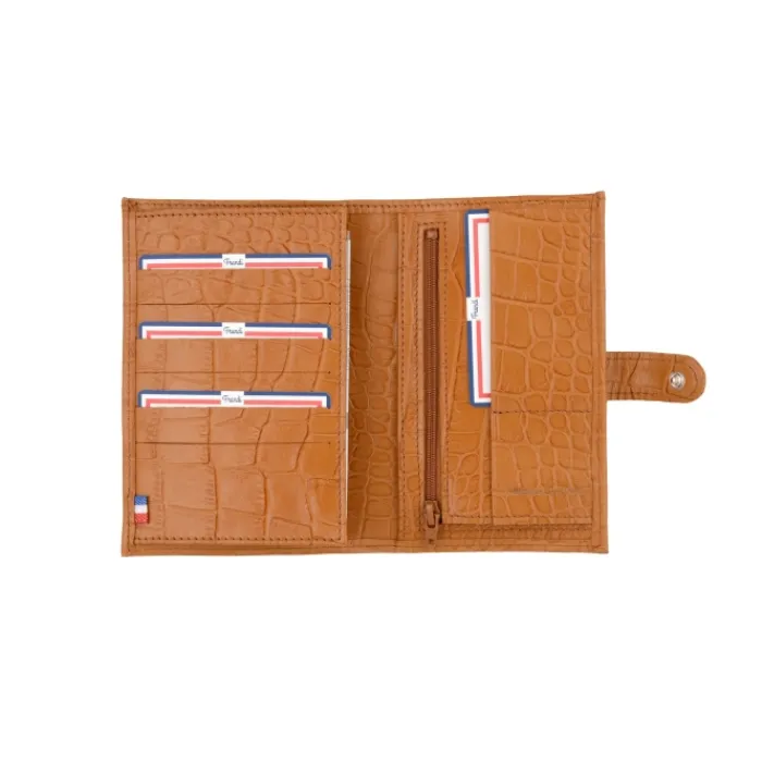 Frandi Portefeuille crocodile avec patte>Femme Portefeuille Cuir
