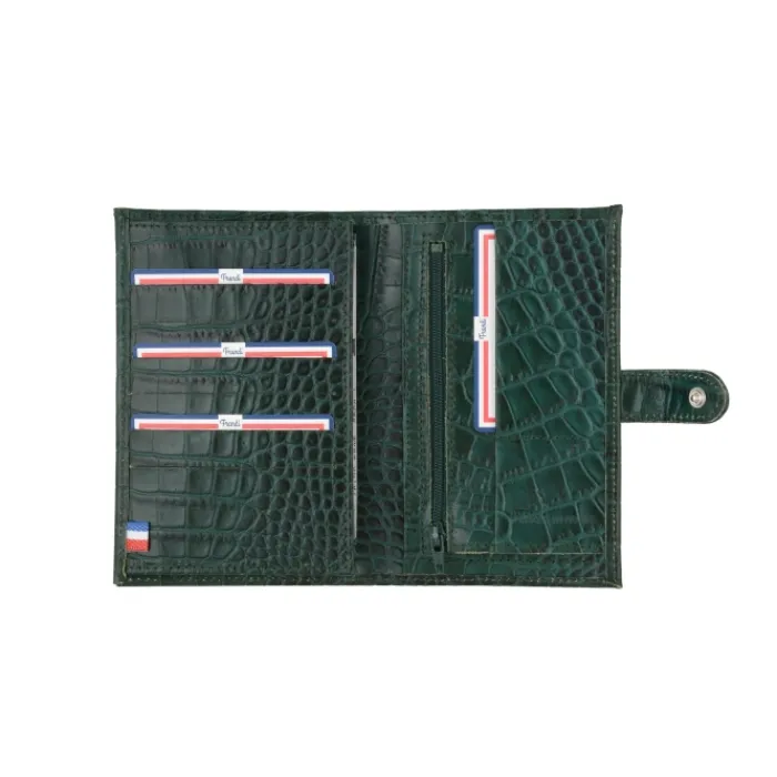 Frandi Portefeuille crocodile avec patte>Femme Portefeuille Cuir