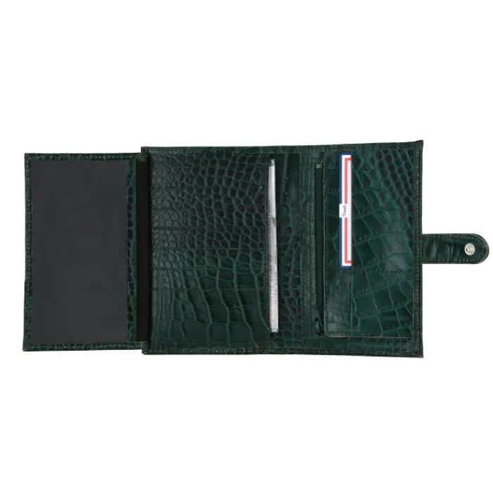 Frandi Portefeuille crocodile avec patte>Femme Portefeuille Cuir