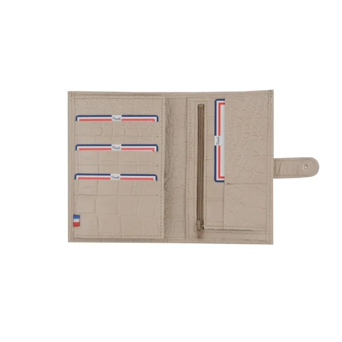 Frandi Portefeuille crocodile avec patte>Femme Portefeuille Cuir