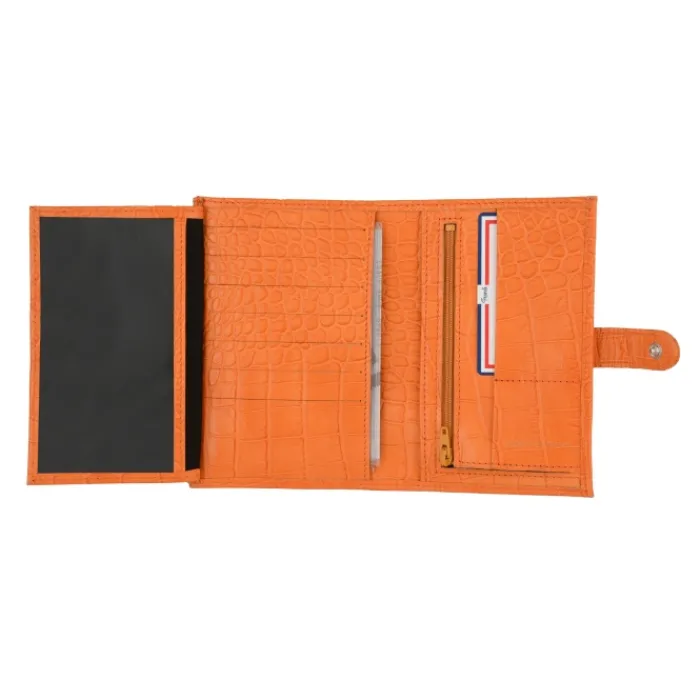 Frandi Portefeuille crocodile avec patte>Femme Portefeuille Cuir