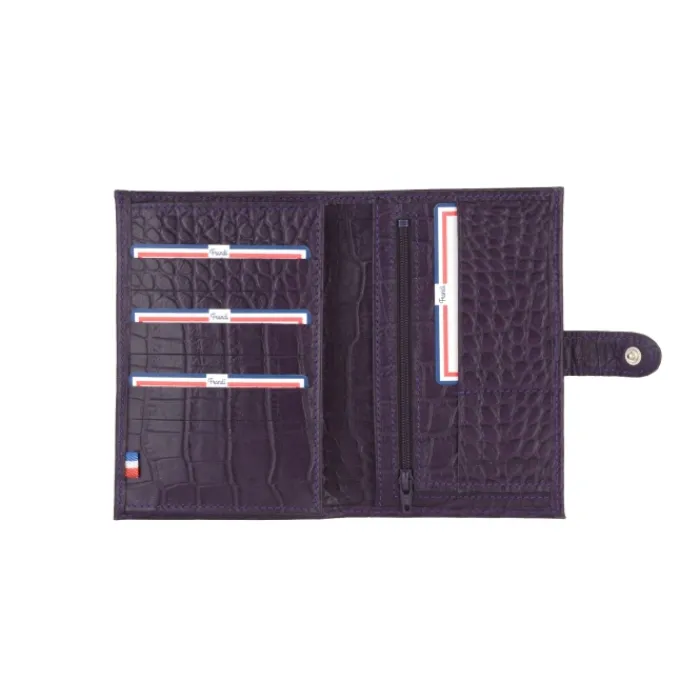 Frandi Portefeuille crocodile avec patte>Femme Portefeuille Cuir