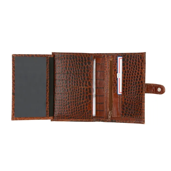 Frandi Portefeuille crocodile avec patte>Femme Portefeuille Cuir