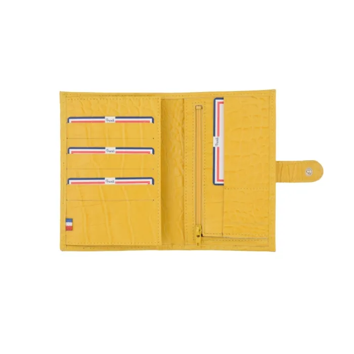 Frandi Portefeuille crocodile avec patte>Femme Portefeuille Cuir