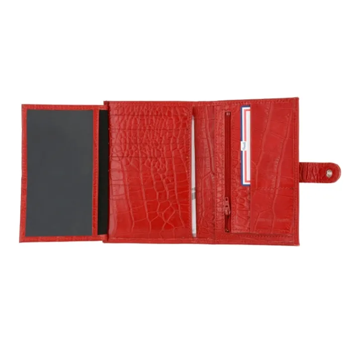 Frandi Portefeuille crocodile avec patte>Femme Portefeuille Cuir