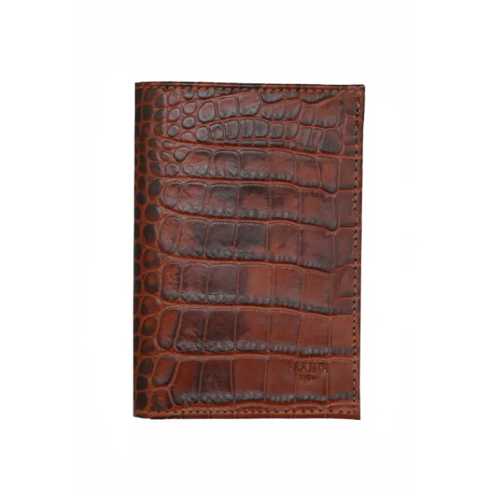Frandi Portefeuille crocrodile 12 cm>Homme Portefeuille Cuir