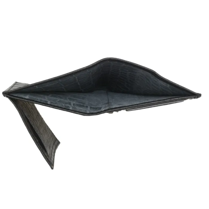 Frandi Portefeuille crocrodile 12 cm>Homme Portefeuille Cuir
