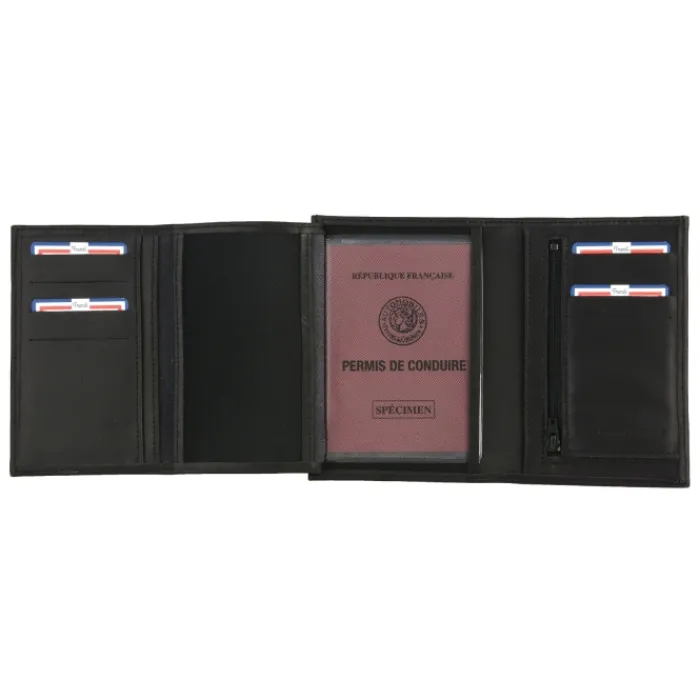 Frandi Portefeuille cuir 4 volets ->Homme Portefeuille Cuir