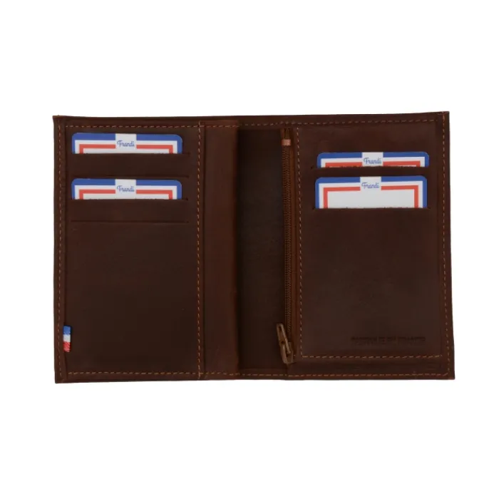 Frandi Portefeuille cuir 3 volets petit modèle ->Homme Portefeuille Cuir