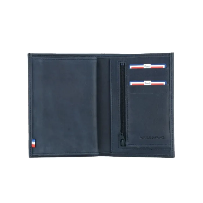 Frandi Portefeuille cuir 4 volets ->Homme Portefeuille Cuir