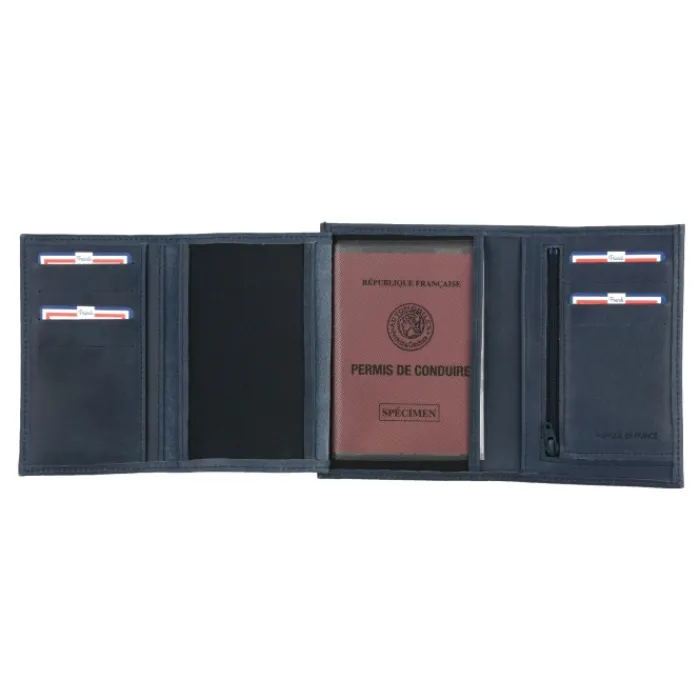 Frandi Portefeuille cuir 4 volets ->Homme Portefeuille Cuir