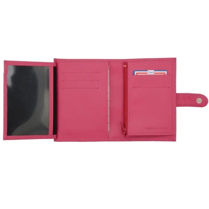 Frandi Portefeuille cuir femme orange violet rouge>Femme Portefeuille Cuir