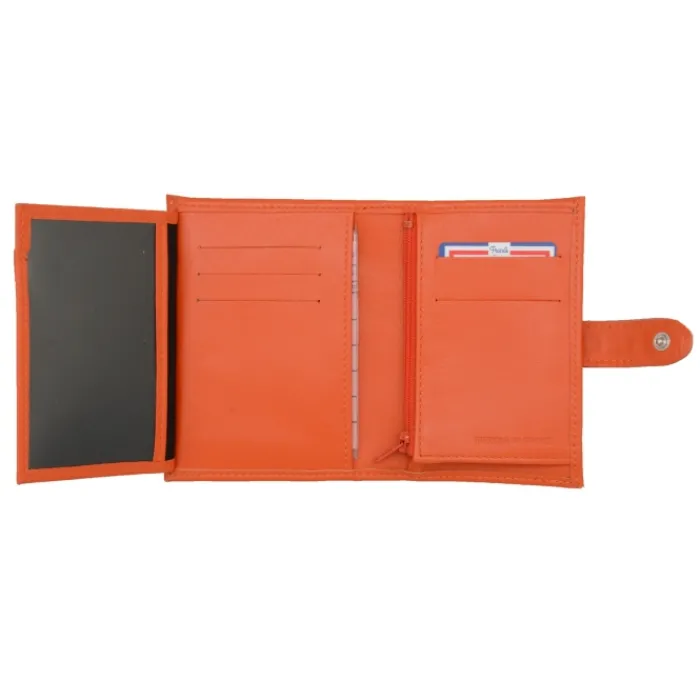 Frandi Portefeuille cuir femme orange violet rouge>Femme Portefeuille Cuir